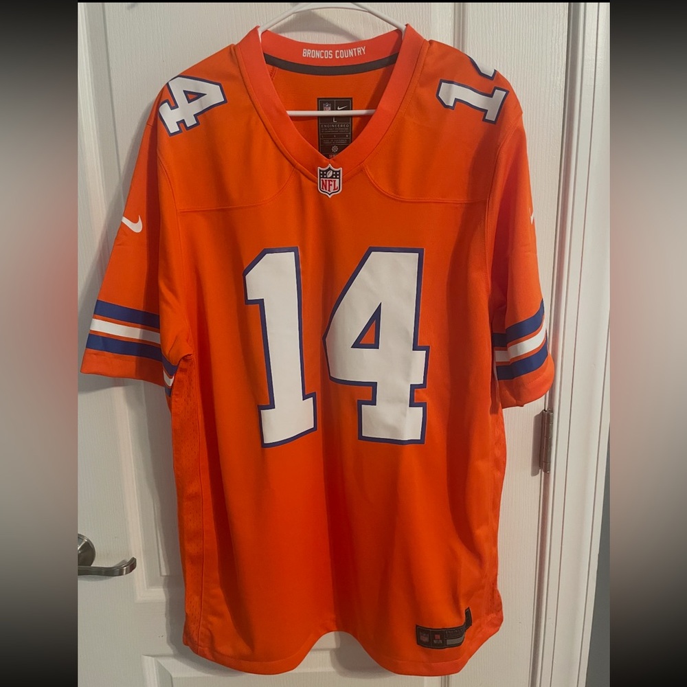 Men's Nike Orange Denver Broncos Mile High Collection 1977 Throwback Game Jersey
